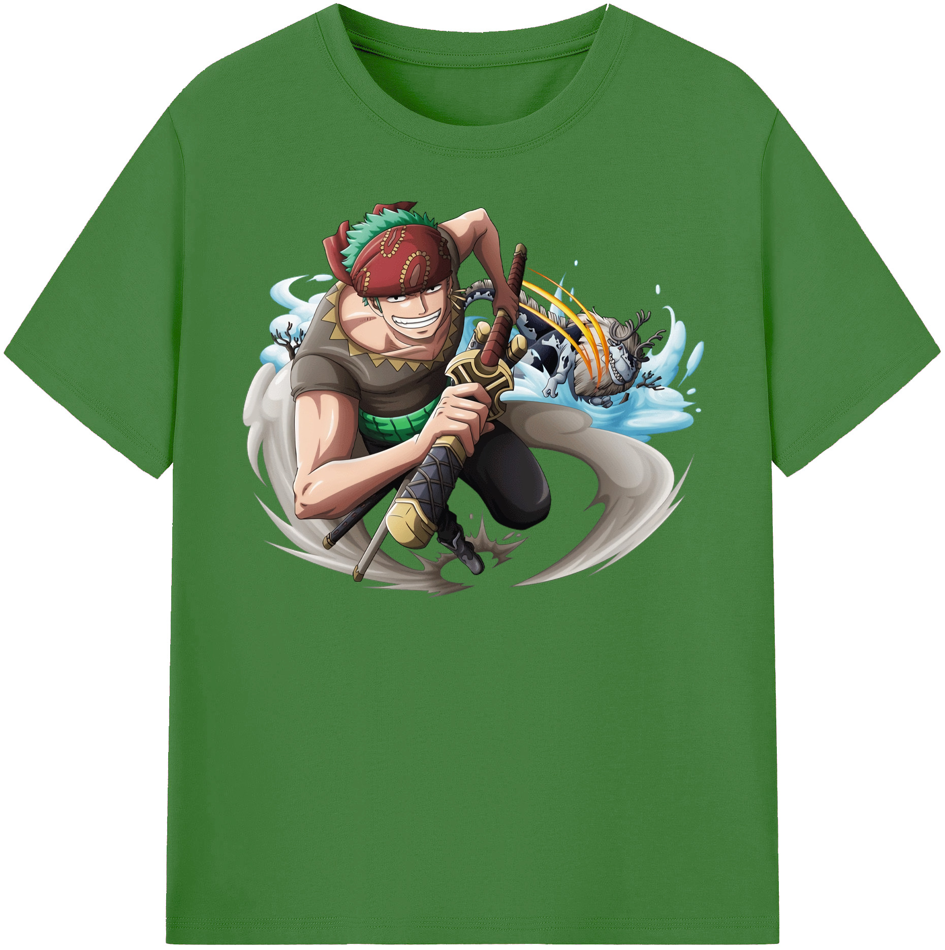 ワンピース ロロノア・ゾロ ONE PIECE Roronoa Zoro レディースカジュアルプリントTシャツ（綿100％）